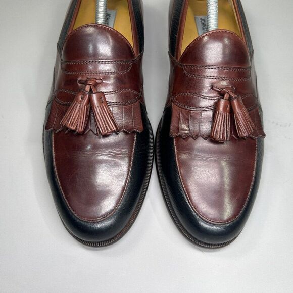 Johnston & Murphy Kiltie Tassel Loafers Men\'s 10 Brown Black Cellini Dress Shoes main image 13